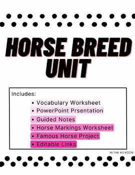 Preview of Horse Breed Unit