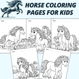 Horse Coloring Book for Kids Toddlers and Preschoolers Sum