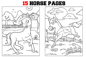 Download Horses Color Page Worksheets Teaching Resources Tpt