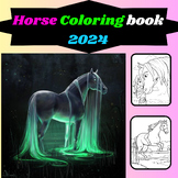 Horse Coloring book /inglish uk/2024
