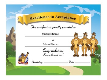 Preview of Horse/Colt/Mustang Award Certificates -Behavior