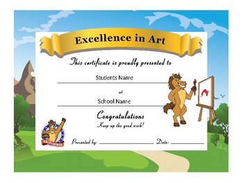 Preview of Horse/Colt/Mustang Award Certificates -Standard