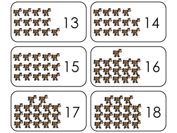 Horse Counting Printable Flashcards. Preschool- Kindergarten Math.