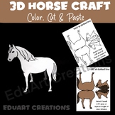 Horse Craft, 3D, self standing, farm animal activity, western