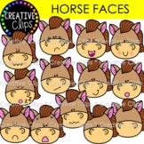 Horse Faces and Emotions Clipart {Horse Clipart}