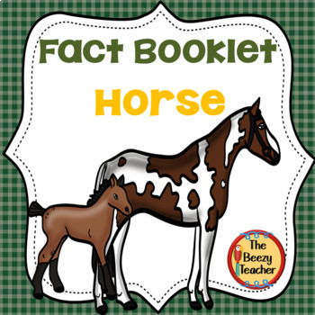 Preview of Horse Fact Booklet | Nonfiction | Comprehension | Craft