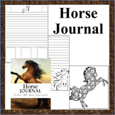 Horse Lined Journal Pages Horse Theme for Note Taking, Bul