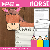 Farm Writing Activities - Horse Writing with Topper