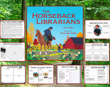 Preview of Horseback Librarians - Book Companion - Sequencing, Comparing, Research and More