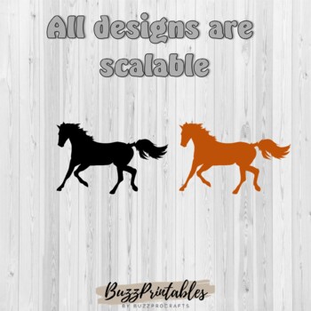 Commercial Use Personal Horse Monogram Set svg dxf png jpg eps files Clipart Digital Clip Art Graphics