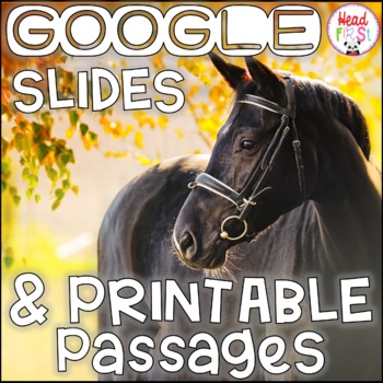 Preview of Horses NONFICTION GOOGLE and PRINTABLE Passages and Writing Activities