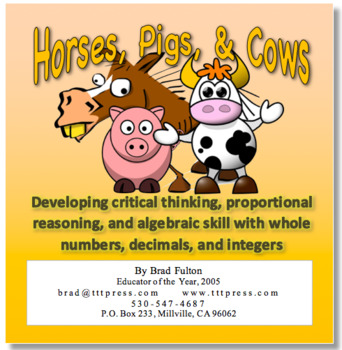 Preview of Horses, Pigs, and Cows: Developing Proportional Reasoning and Algebraic Skill