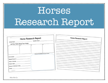 Preview of Horses Research Report