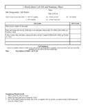 Horticulture/Greenhouse Lab Job Sheets