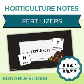 Preview of Horticulture Notes - Fertilizer (EDITABLE)