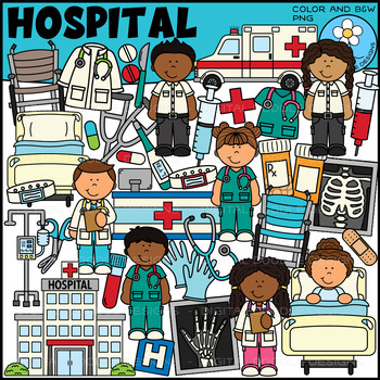 Preview of Hospital Clipart - Community Helpers
