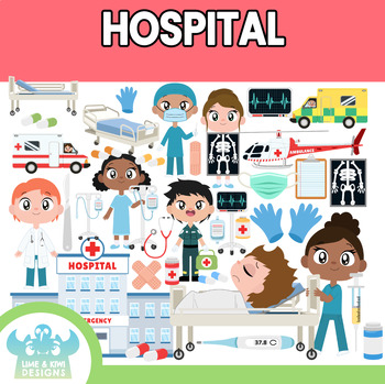 Preview of Hospital Clipart (Lime and Kiwi Designs)