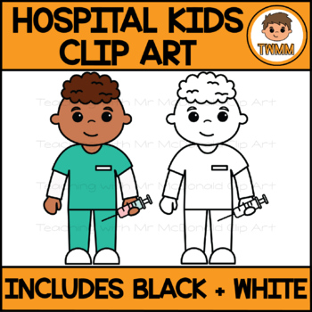 child in hospital clip art