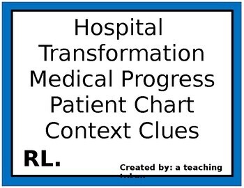 Preview of Hospital Themed Context Clues