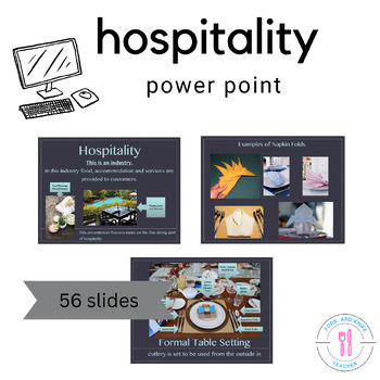 Preview of Hospitality ppt - FACS, FCS, hospitality, prostart, culinary, family studies