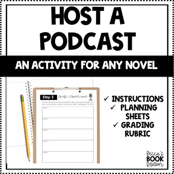Preview of Host a Character on Your Podcast - Perfect for ANY Novel - Mini Project