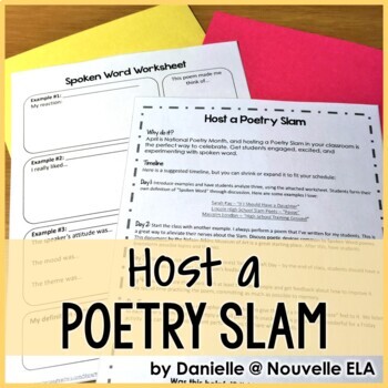 Preview of Host a Poetry Slam - Activities for ANY Poetry Unit - Paper + Digital