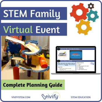 Preview of Host a Virtual STEM/STEAM Family Night Planning & Activity Guide (With Spanish)