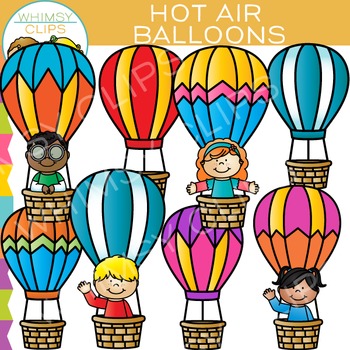 Hot Air Balloon Transportation Clip Art by Whimsy Clips | TpT