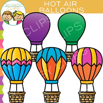 Hot Air Balloon Transportation Clip Art by Whimsy Clips | TpT