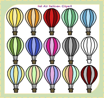 Hot Air Balloon Clipart / Balloon Clipart / Transportation Clipart