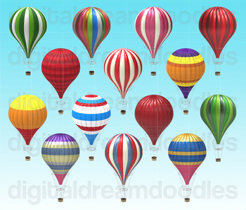 EPS Digital Clipart PNG files included Wedding hot air balloon vector Instant Download