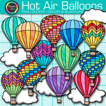 Preview of Hot Air Balloon Clipart Images: Cute Colorful Rainbow Balloon Cloud Clip Art PNG