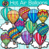 Hot Air Balloon Clipart Images: Cute Colorful Rainbow Ball