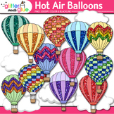 Hot Air Balloon Clipart Images: Cute Colorful Rainbow Ball
