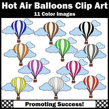 Hot Air Balloon Clipart for Commercial Use Digital Moveable Pieces