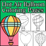 Hot Air Balloon Coloring Pages for Kids, PreK - 4th Grade