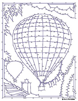 Hot Air Balloon Extreme Difficulty Dot-to-Dot / Connect the Dots PDF
