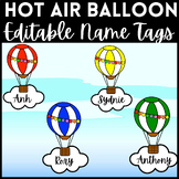 Hot Air Balloon Name Tags - Editable