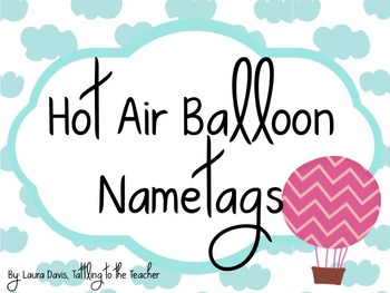 Preview of Hot Air Balloon Nametags