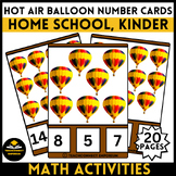 Hot Air Balloon Number Cards | Printable digital download 