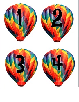 Preview of Hot Air Balloon Numbers