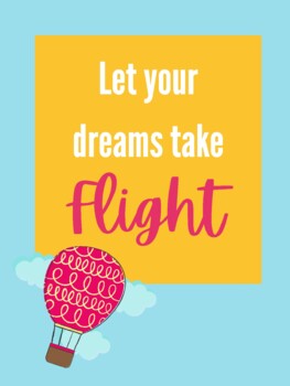 Hot Air Balloon Poster by Heather Hutcherson | Teachers Pay Teachers