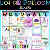 Hot Air Balloon Watercolor Classroom Theme Bundle