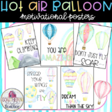 Hot Air Balloon  Watercolor Classroom Theme Motivational/G