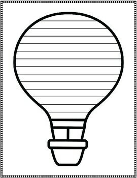 Hot Air Balloon Writing Template - 3 Themed by LailaBee | TPT
