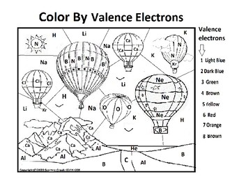 Preview of Balloons - Color by Valence Electrons