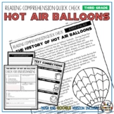 Hot Air Balloons Reading Comprehension Passage and Questions
