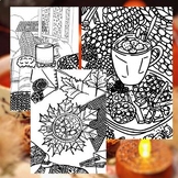 Hot Beverages Coloring Book Pages Bundle For Teens and Adults