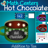 Winter Hot Chocolate Addition Math Center Color or Black a