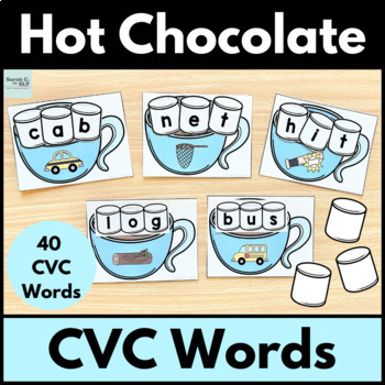 Preview of Hot Chocolate CVC Word Printable Activities & Worksheets for Encoding in Reading